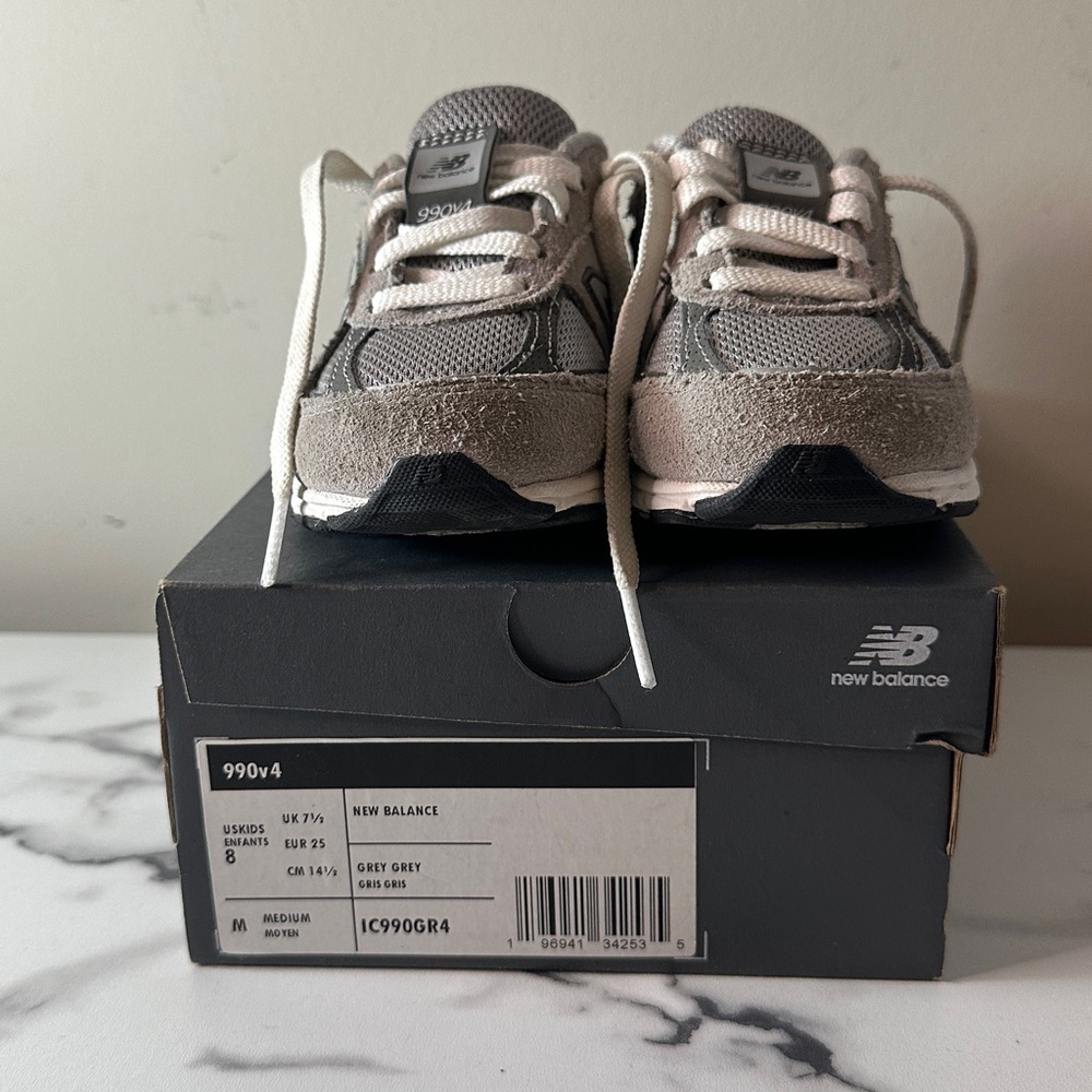 Pre-owned New Balance Kids' Black and Gray 999v4 Sneakers